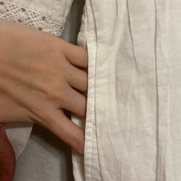 Women's J. Crew White 100% Cotton Long Sleeve Dress - Picture 7 of 10